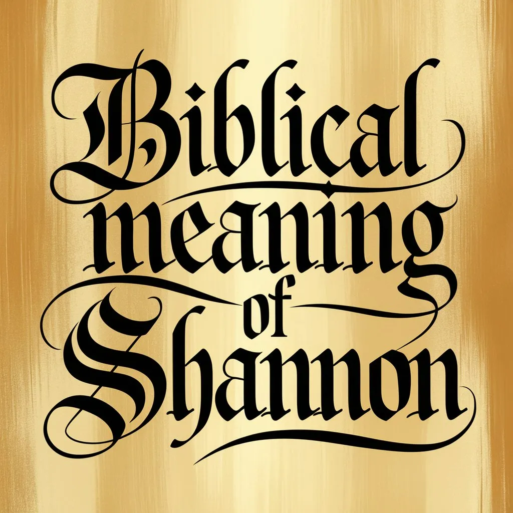 Biblical Meaning of Shannon: A Deep Dive into its Significance