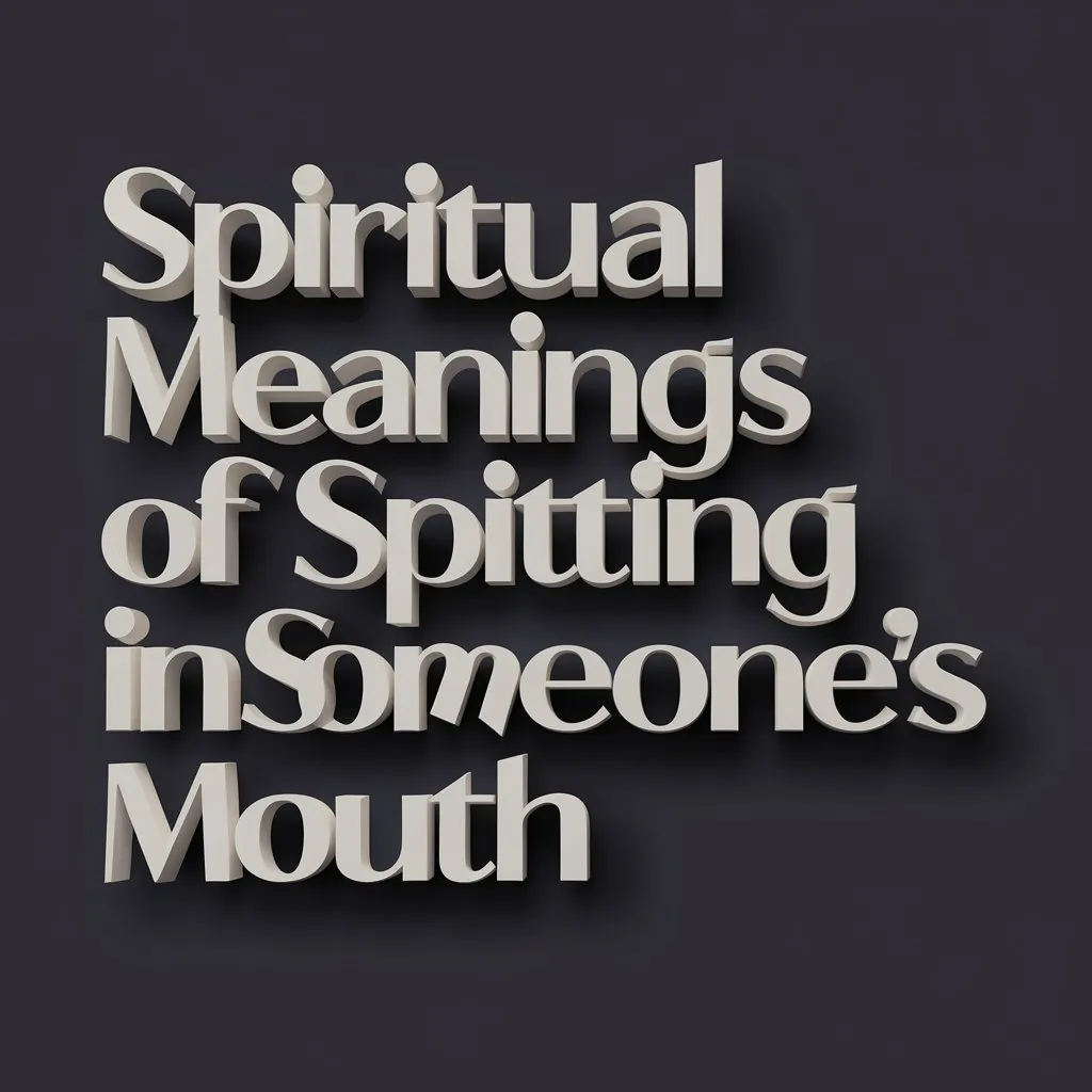 11 Spiritual Meanings of Spitting in Someone's Mouth