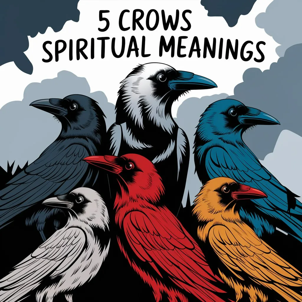 5 Crows Spiritual Meanings: 12 Mystical Messages of Nature