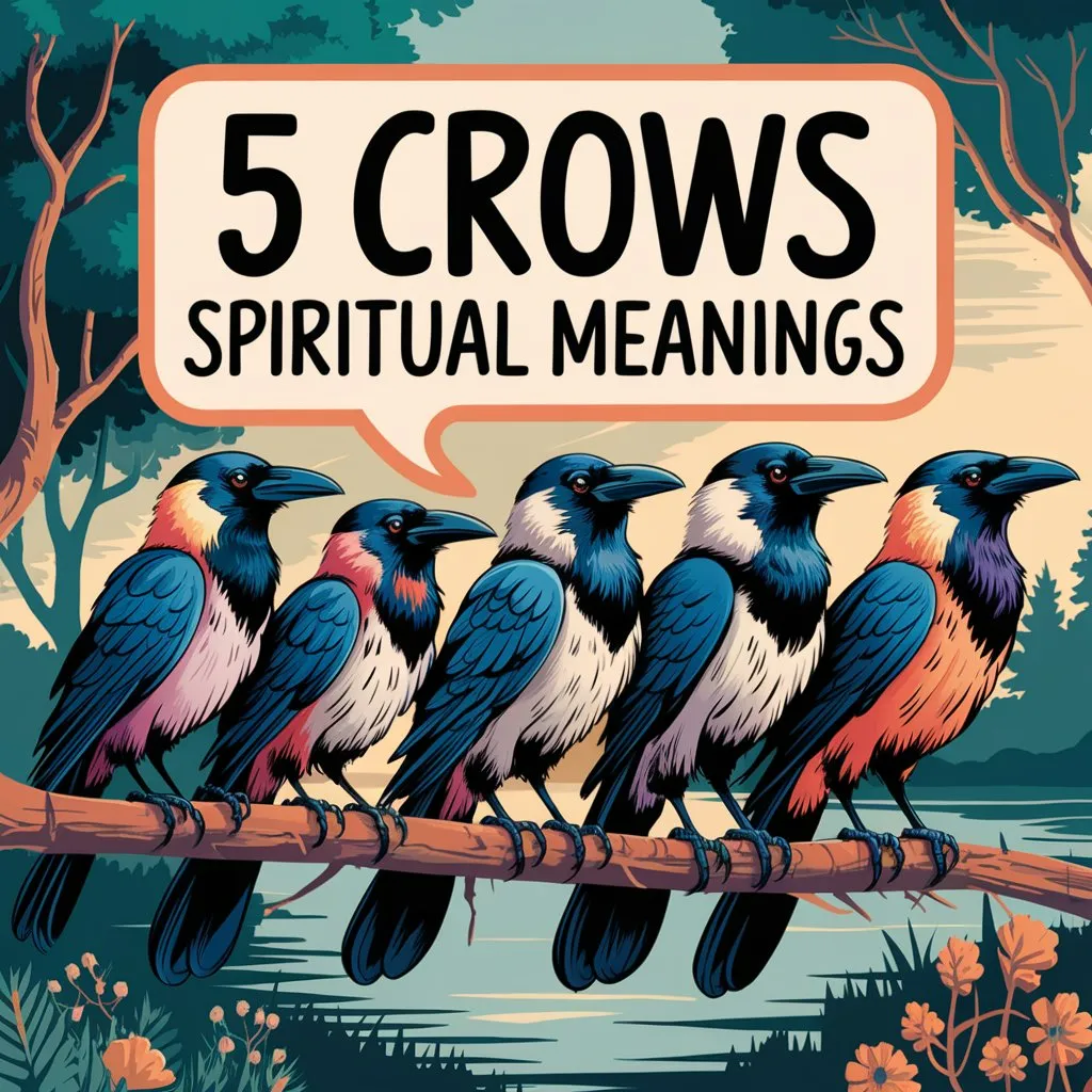 5 Crows Spiritual Meanings: 12 Mystical Messages of Nature