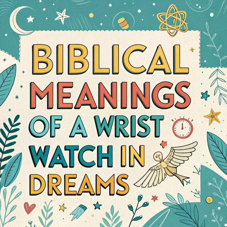 Biblical Meanings of a Wrist Watch in Dreams: Divine Message