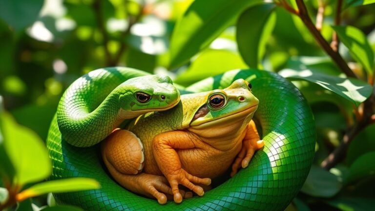 snake consuming frog symbolism