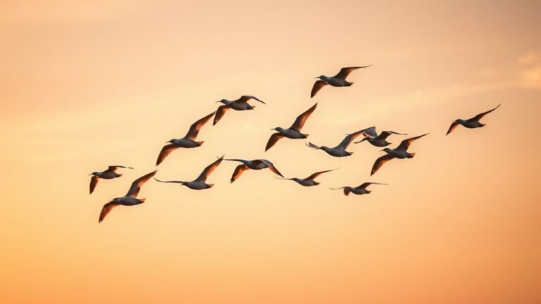 birds flying in front