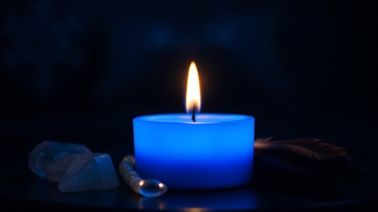 blue candle spiritual symbols