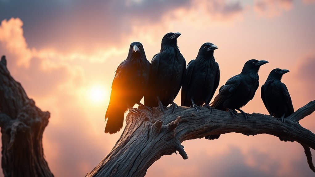 crows symbolize divine messages