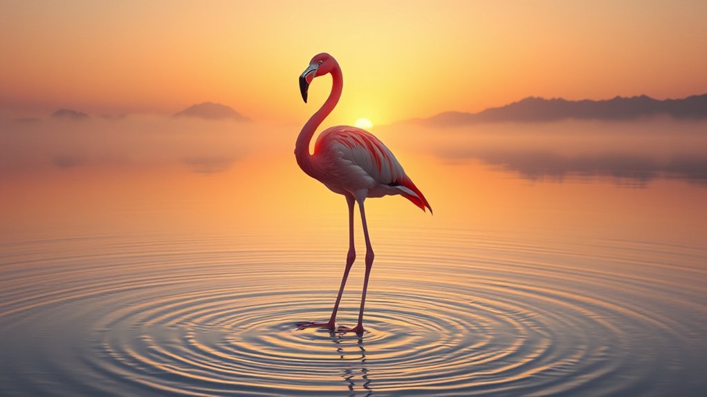 flamingo symbolizes spiritual balance