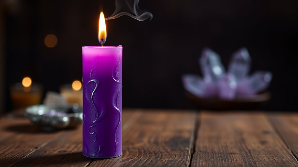 purple candle spiritual significance