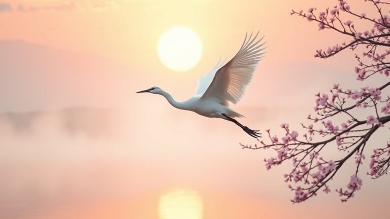 white crane spiritual messages