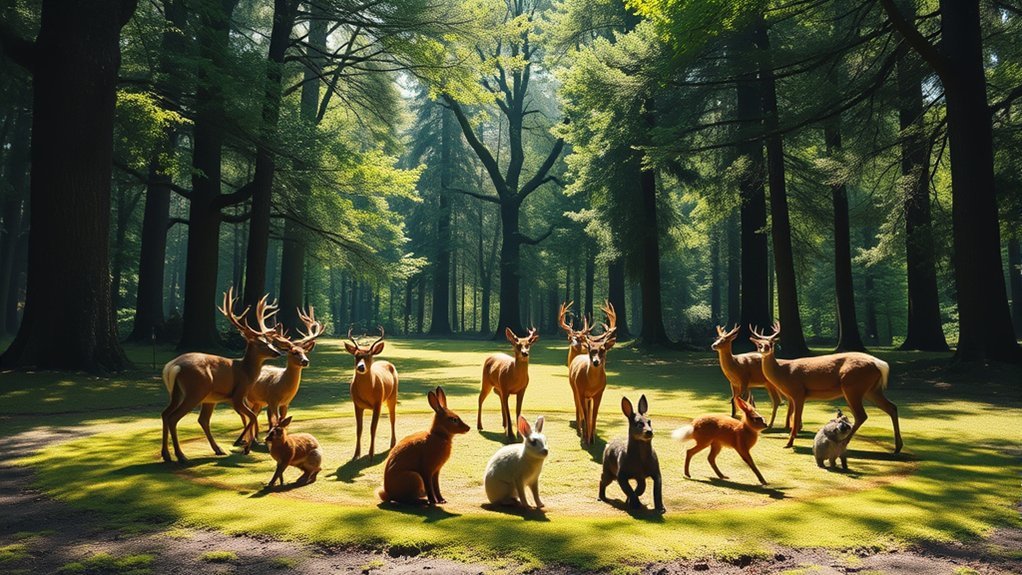 animals walking in circles