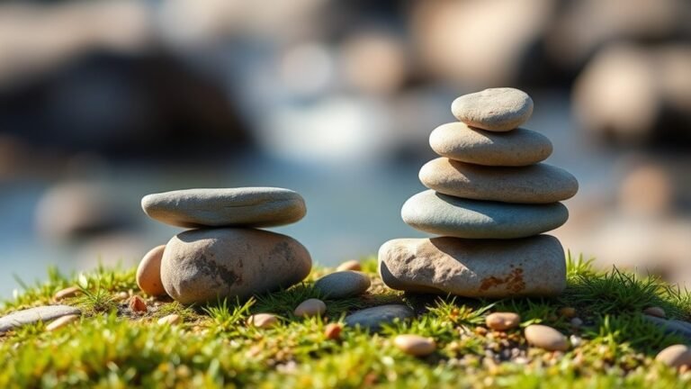 peaceful balance through rocks