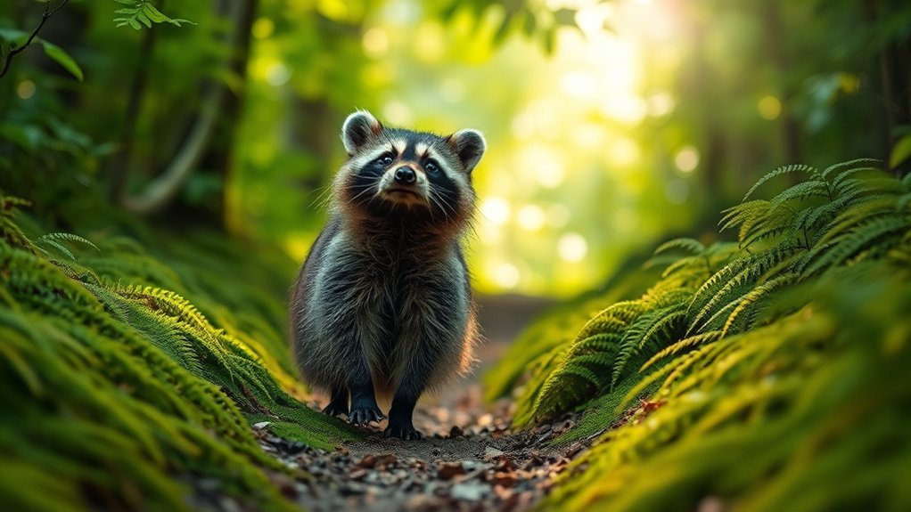 raccoon crossing symbolizes cleverness